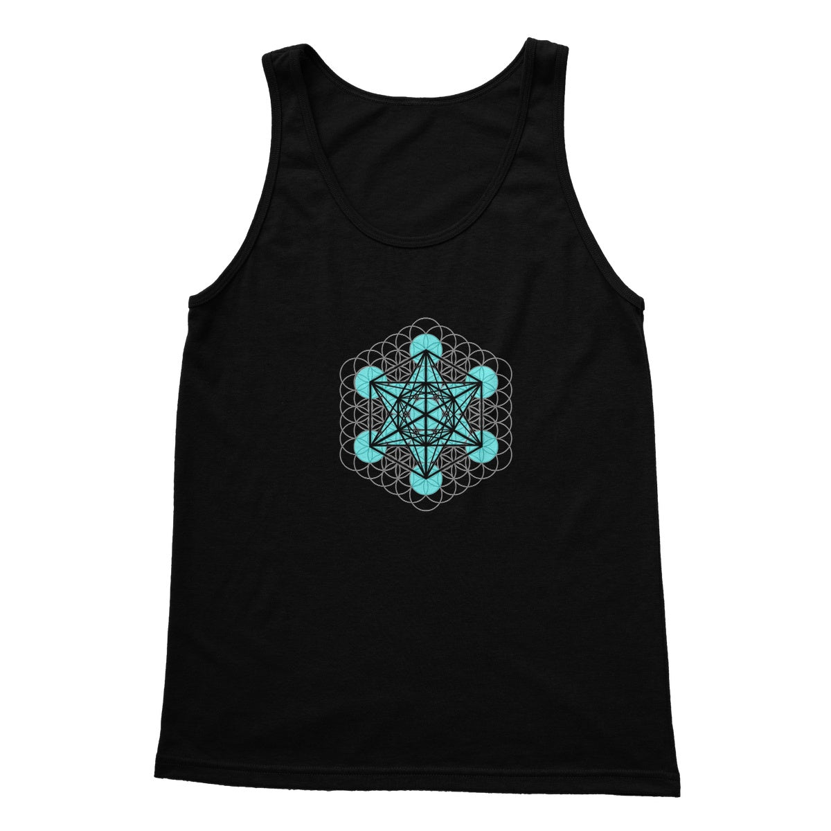 Fruit of Life, Metatron’s Cube Softstyle Tank Top - Nature of Flowers