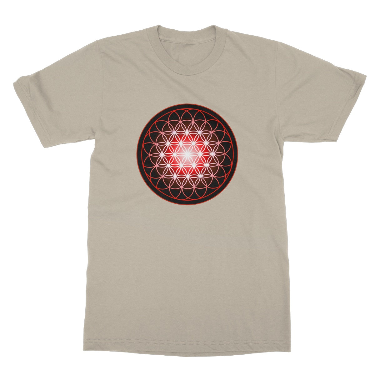 Flower of Life in Red Softstyle T-Shirt