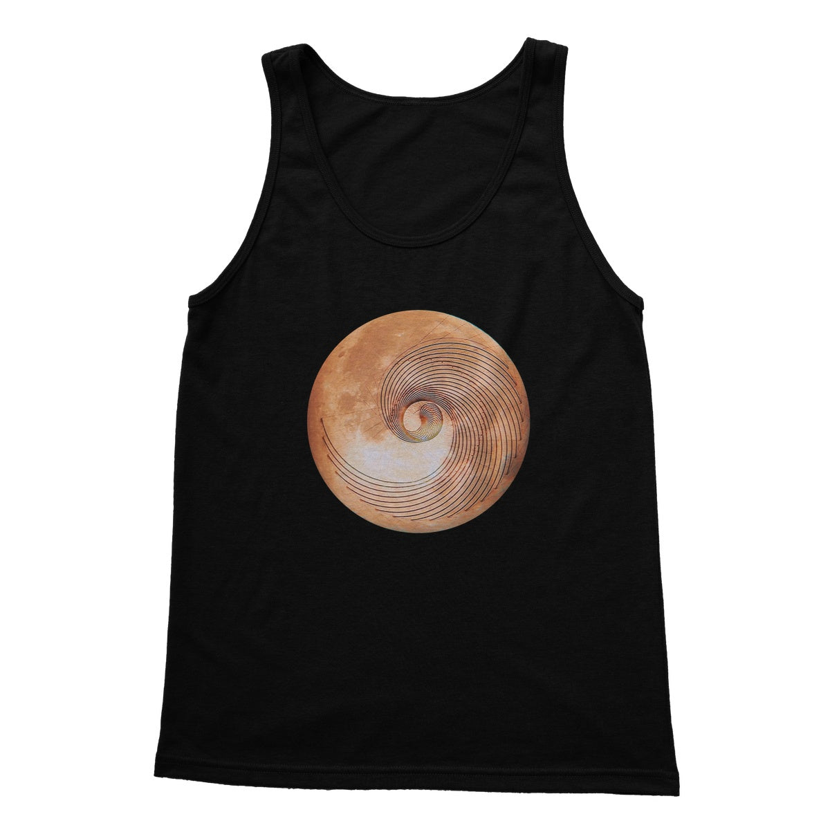 Fibonacci Moon Softstyle Tank Top - Nature of Flowers
