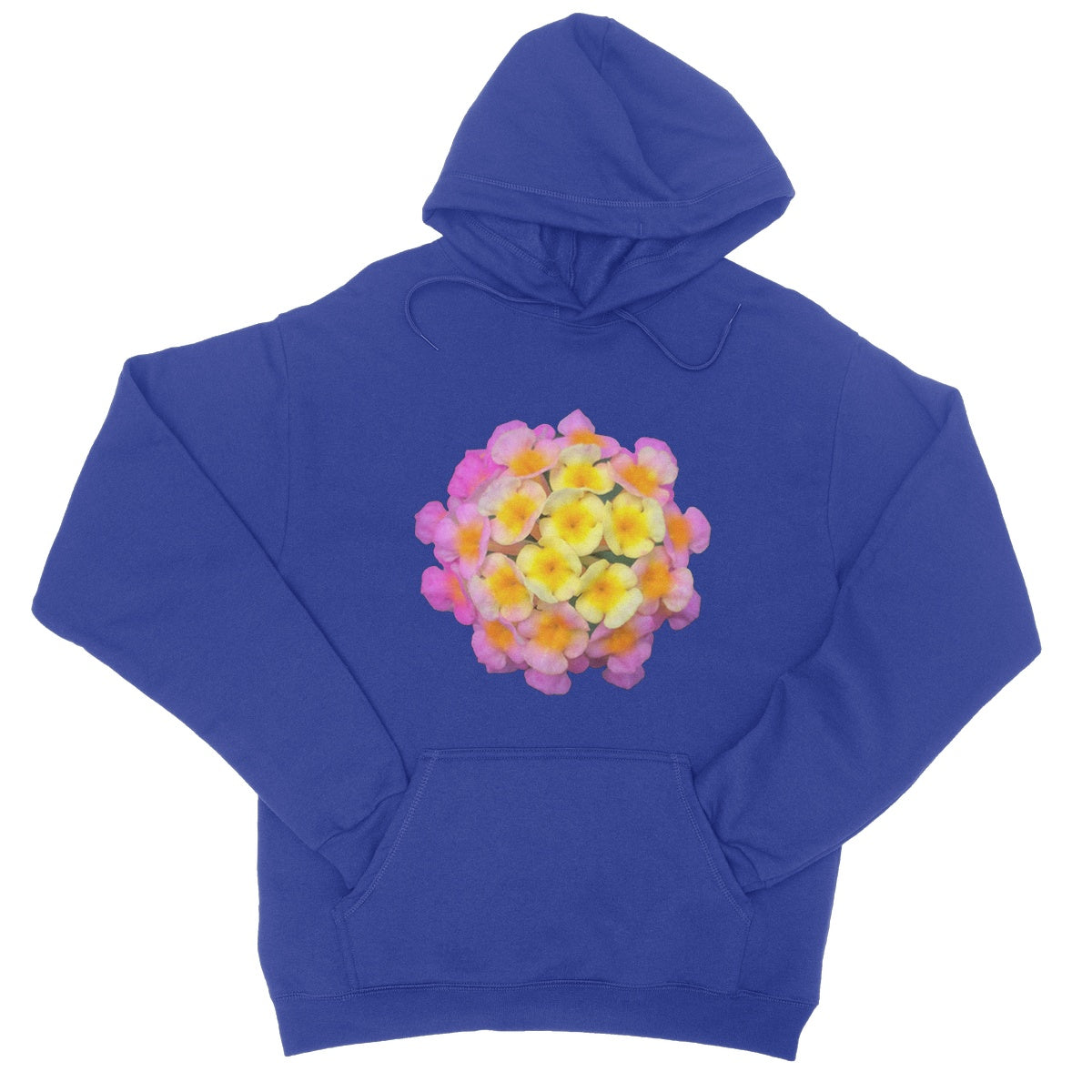 Pink Orange Flower College Hoodie