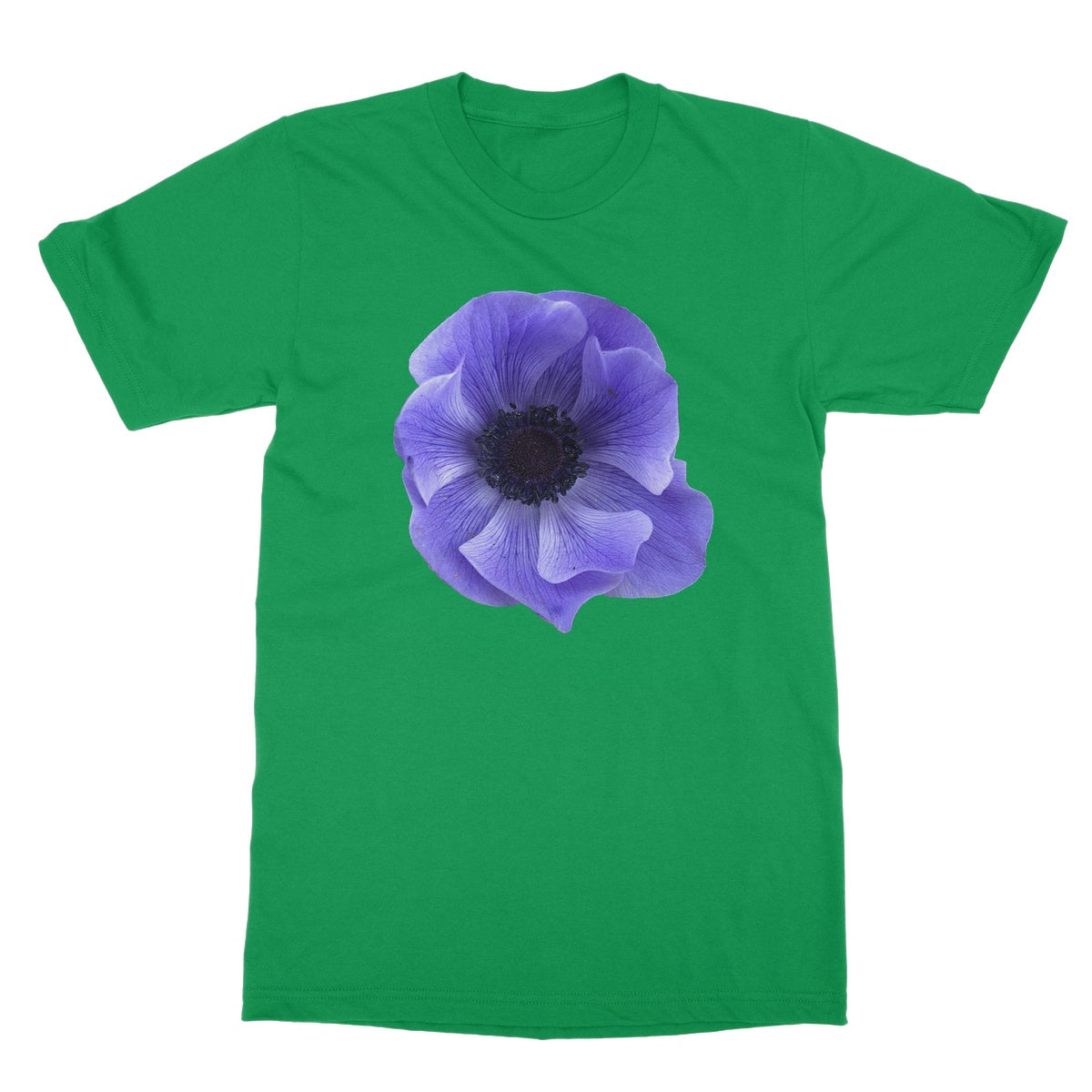 Mistral Blue Anemone Flower Softstyle T-Shirt