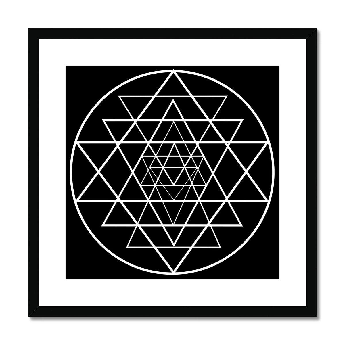 Shri Yantra Print Framed & Mounted Print - Nature of Flowers
