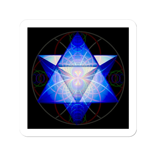 Merkaba Star Created With Sound Waves print Sticker