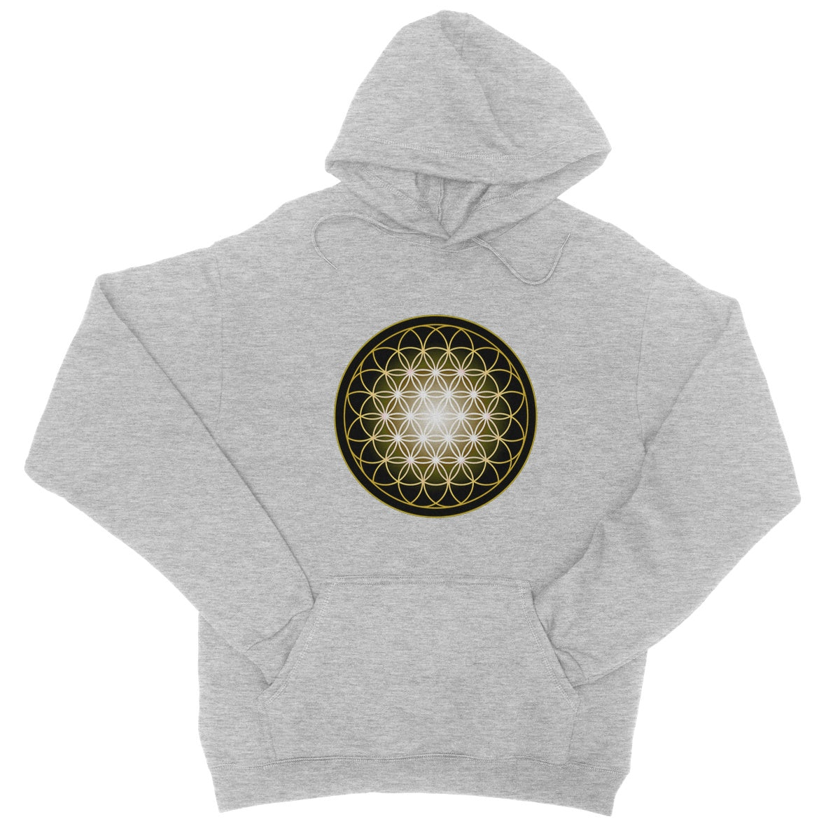 Flower of Life in Gold College Hoodie