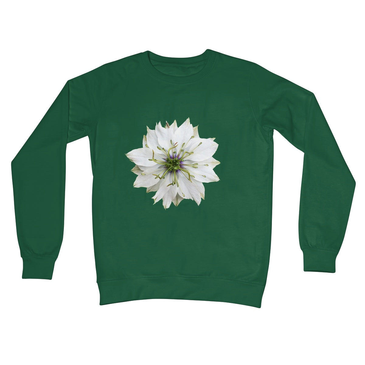 Love in the Mist Crew Neck Sweatshirt - Nature of Flowers