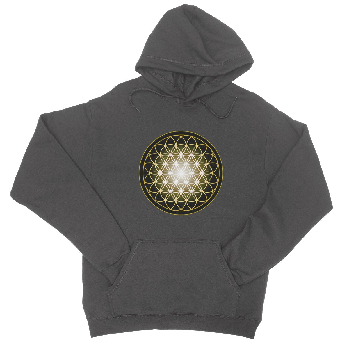 Flower of Life in Gold College Hoodie