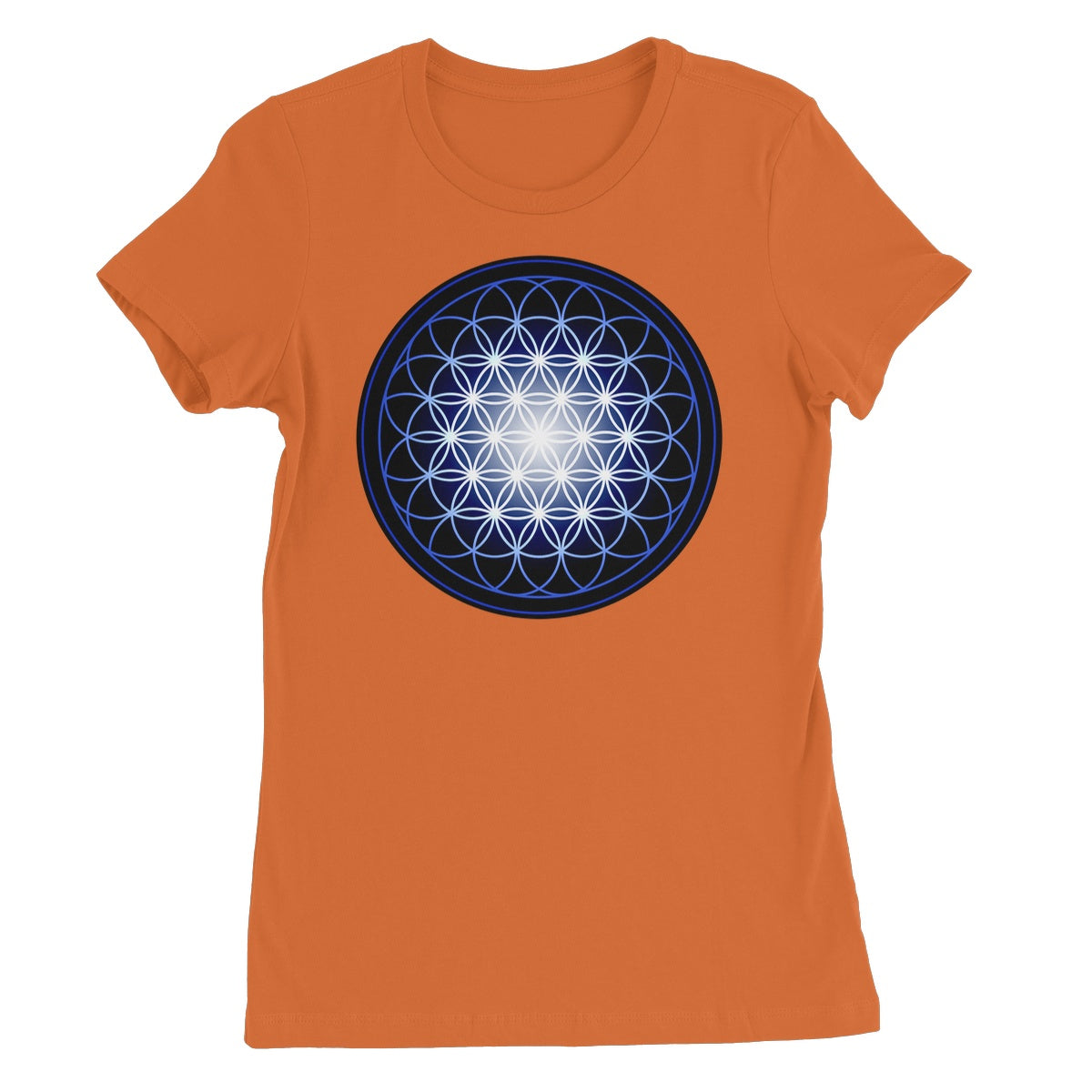 Flower of Life in Blue Women's T-Shirt - Nature of Flowers