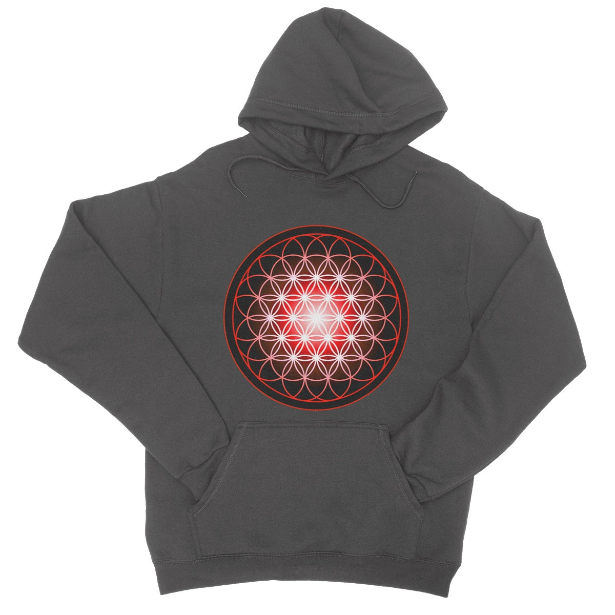 Flower of Life in Red College Hoodie
