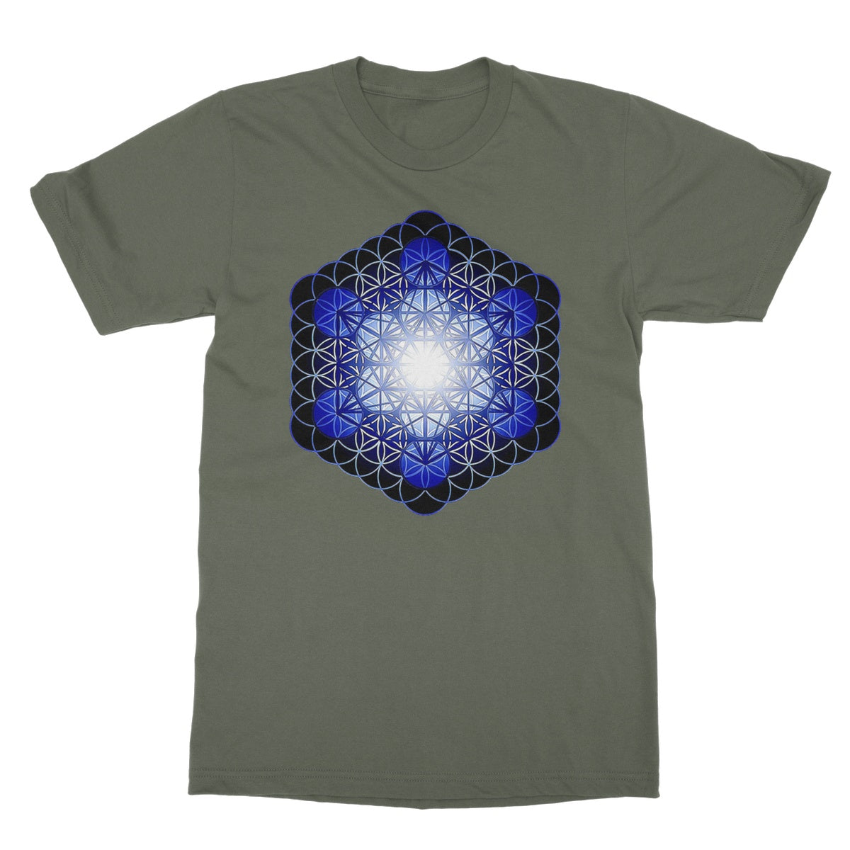 Fruit of Life Glow in Blue Softstyle T-Shirt