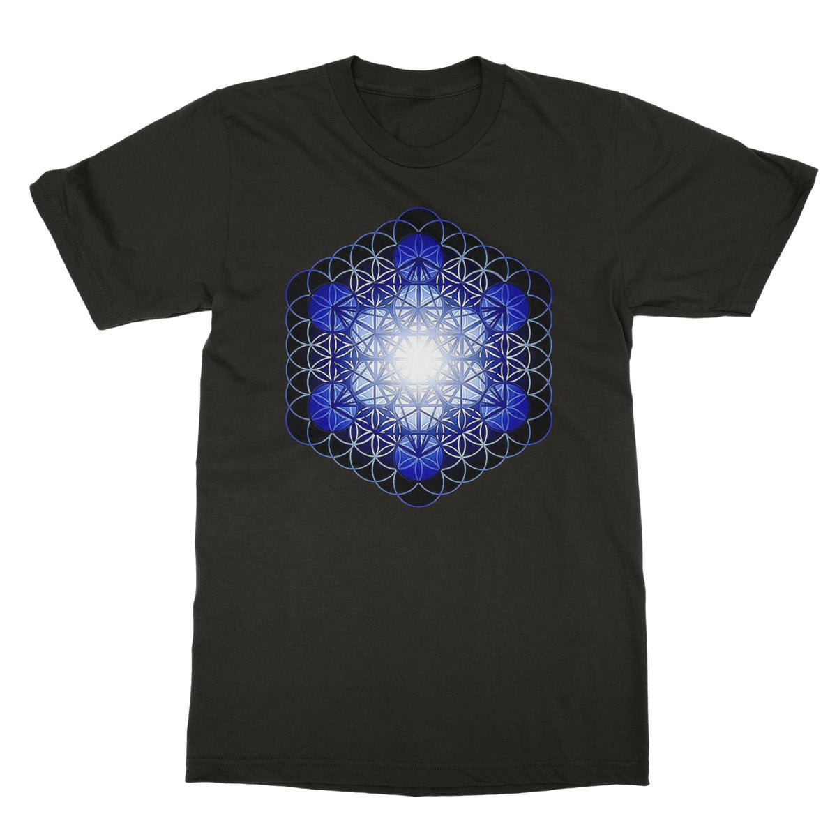 Fruit of Life Glow in Blue Softstyle T-Shirt