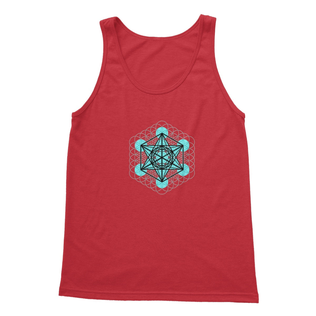 Fruit of Life, Metatron’s Cube Softstyle Tank Top - Nature of Flowers