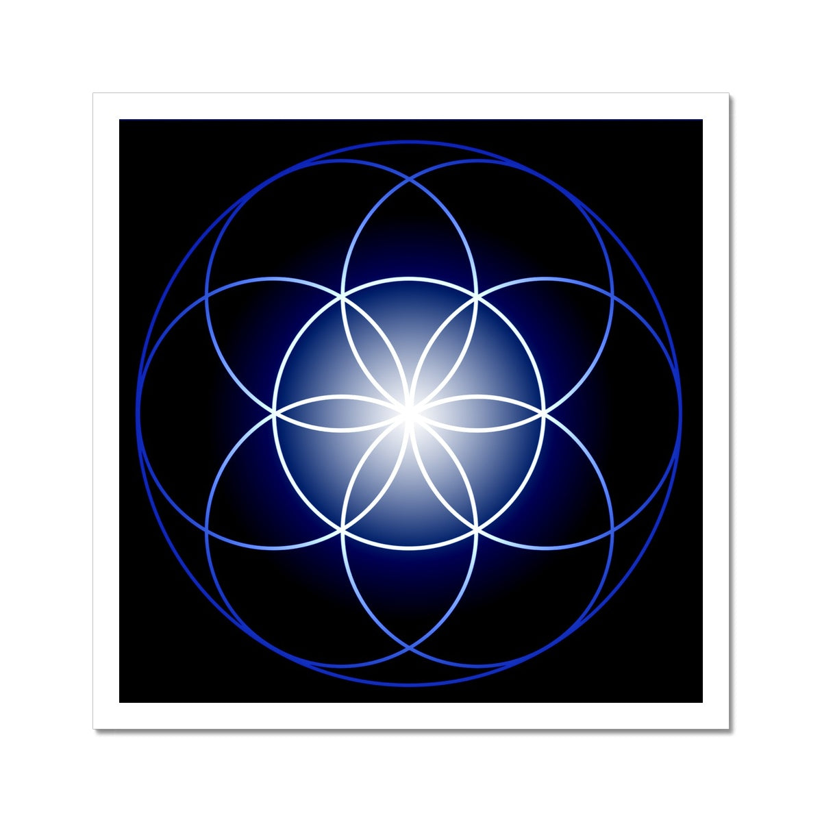 Seed of Life in Blue Print C-Type Print - Nature of Flowers