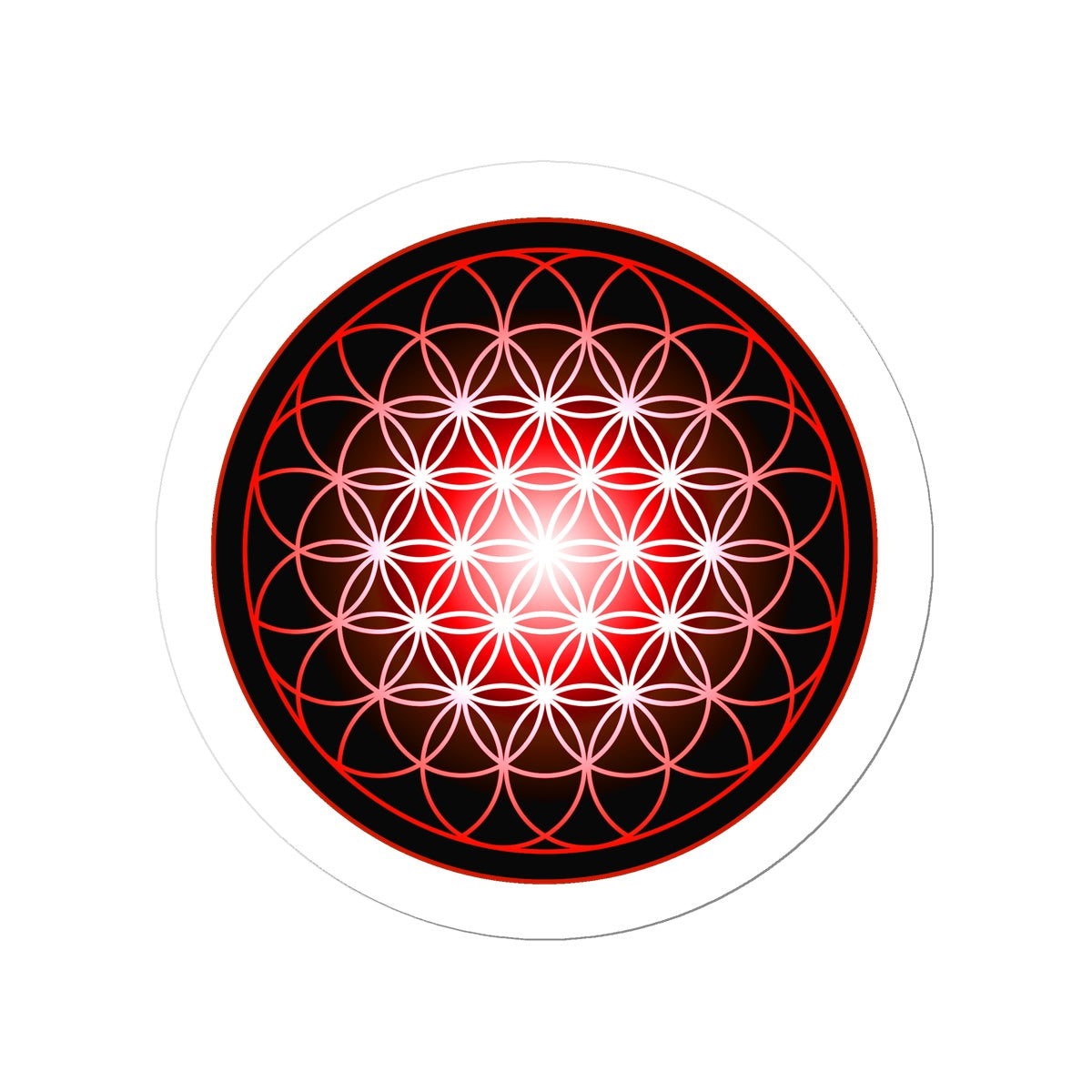 Flower of Life in Red Sticker