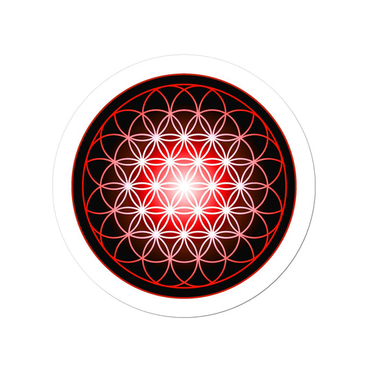Flower of Life in Red Sticker