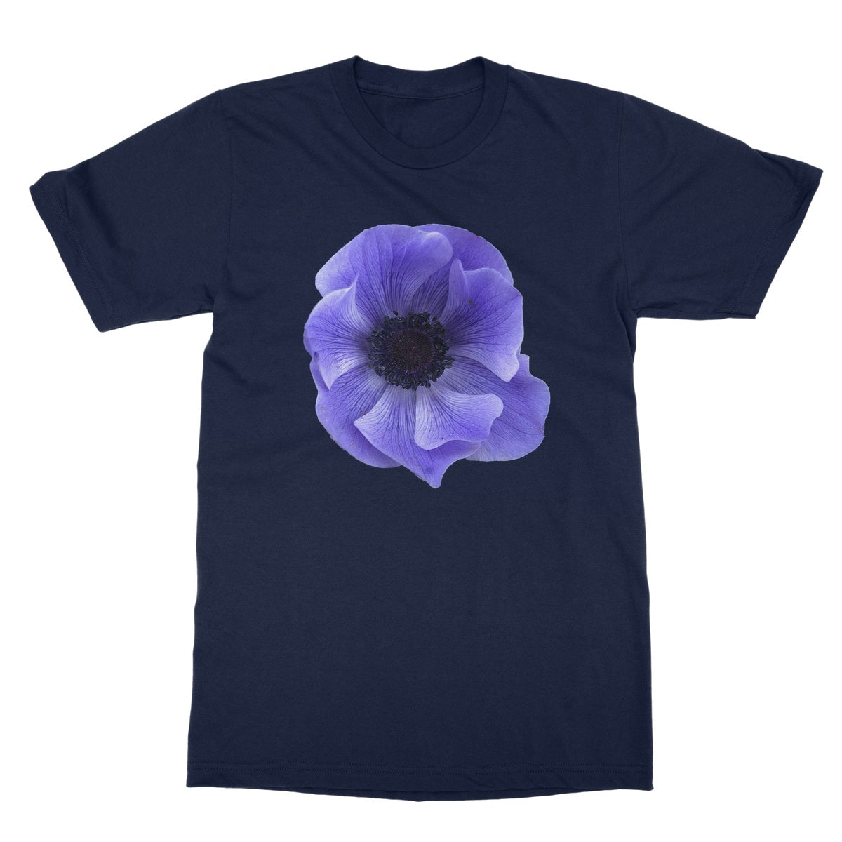 Mistral Blue Anemone Flower Softstyle T-Shirt