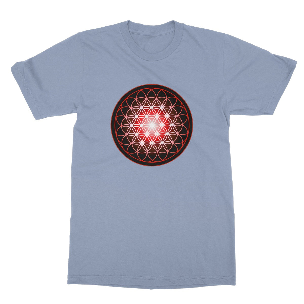 Flower of Life in Red Softstyle T-Shirt
