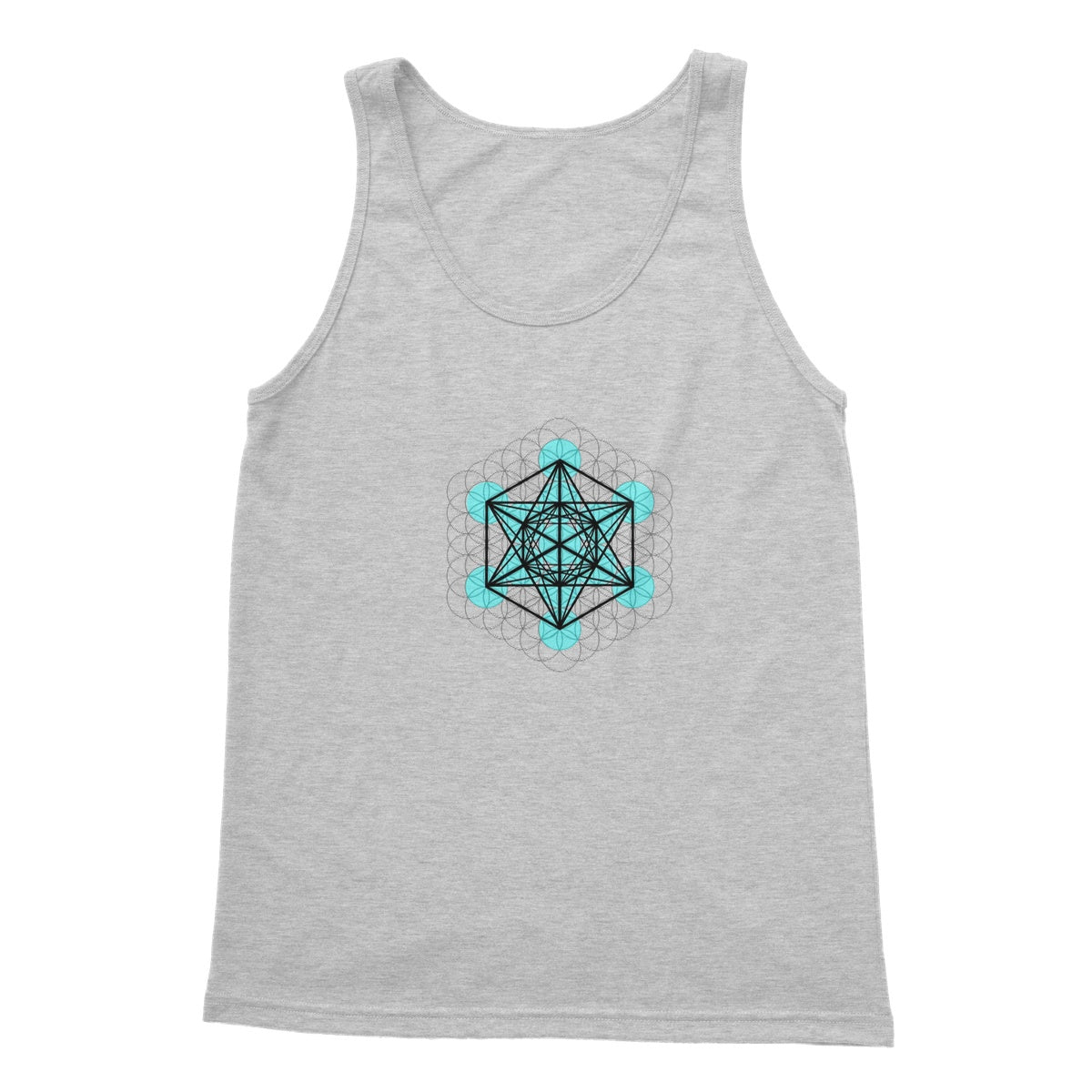 Fruit of Life, Metatron’s Cube Softstyle Tank Top - Nature of Flowers