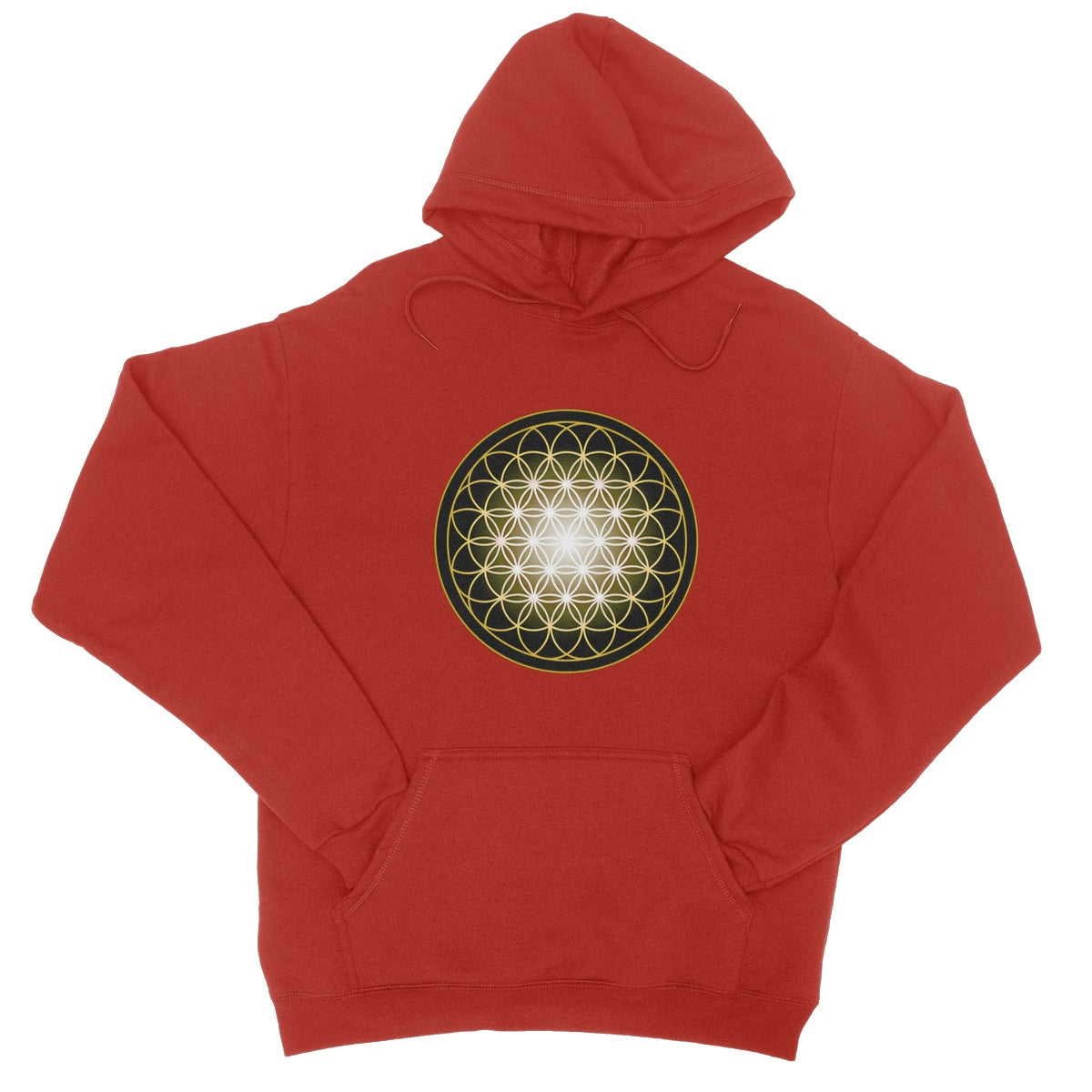 Flower of Life in Gold College Hoodie
