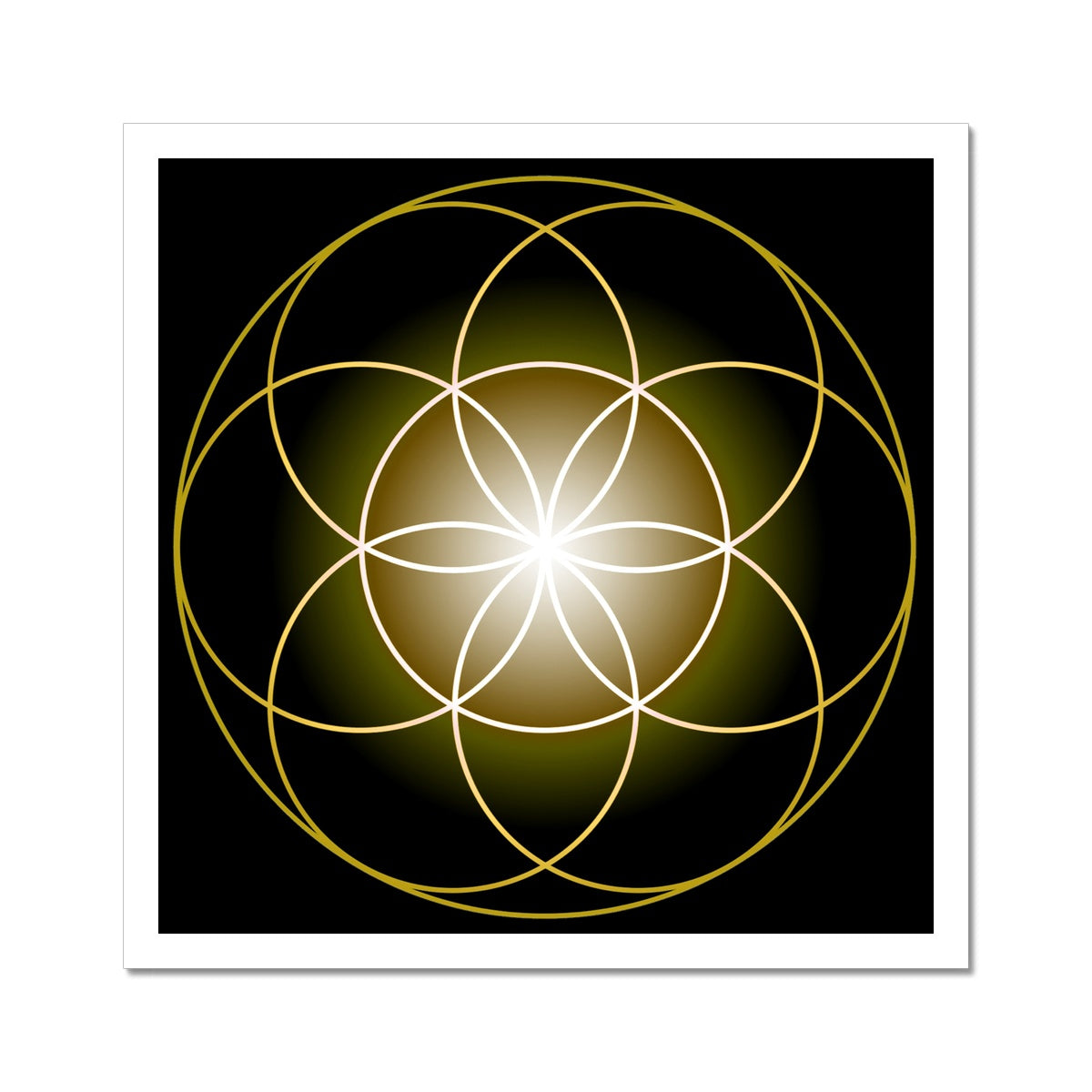 Seed of Life in Gold Print C-Type Print - Nature of Flowers