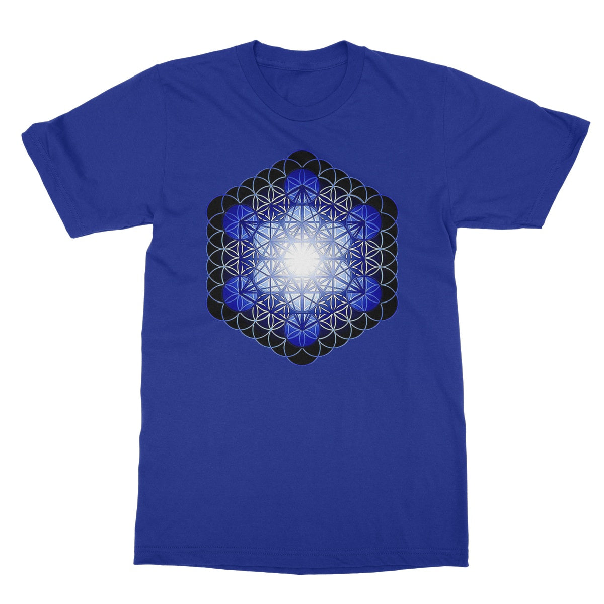Fruit of Life Glow in Blue Softstyle T-Shirt