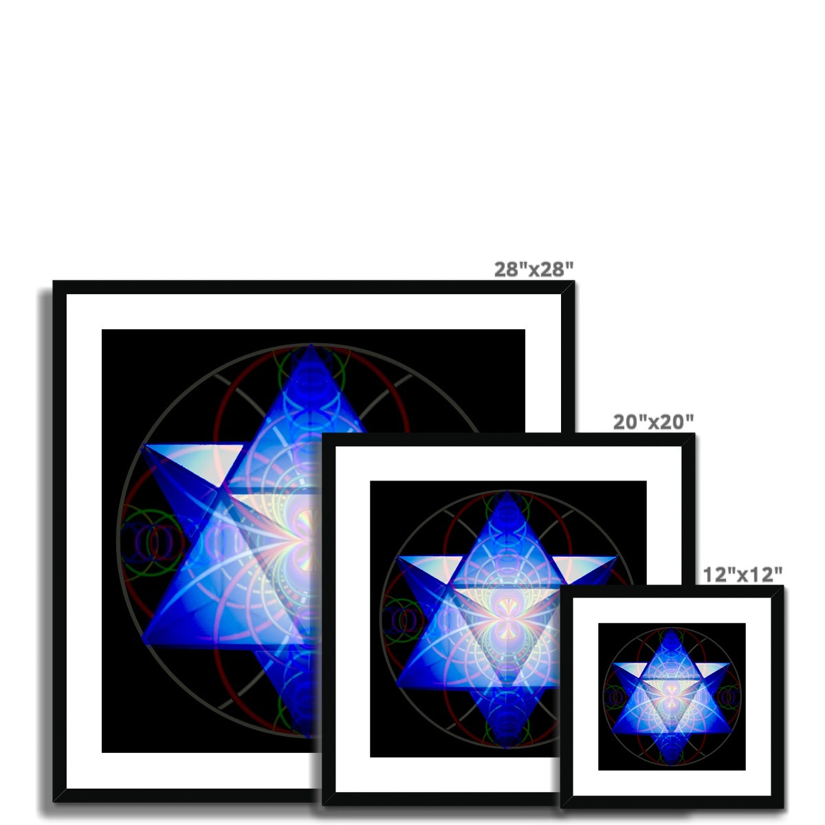 Merkaba Star Created With Sound Waves print Framed & Mounted Print