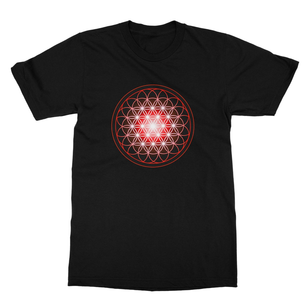 Flower of Life in Red Softstyle T-Shirt
