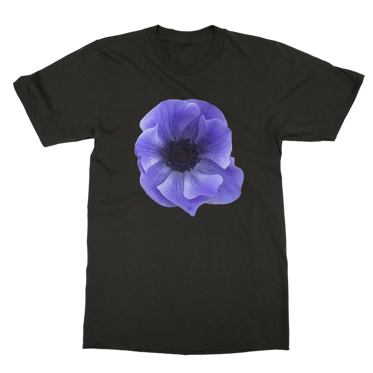Mistral Blue Anemone Flower Softstyle T-Shirt