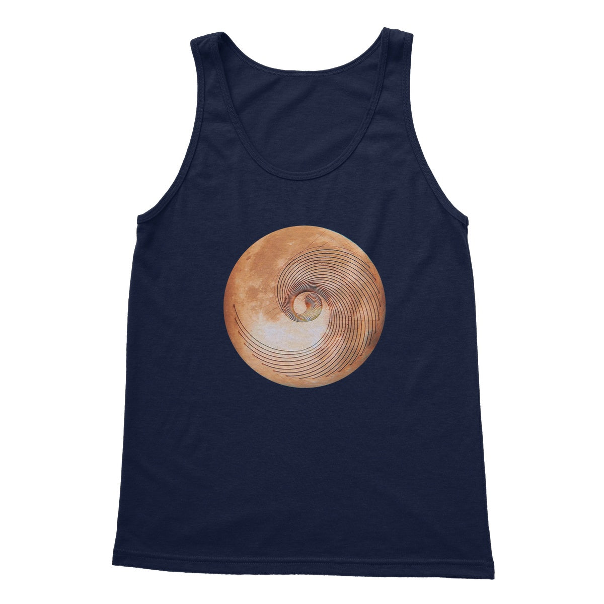 Fibonacci Moon Softstyle Tank Top - Nature of Flowers