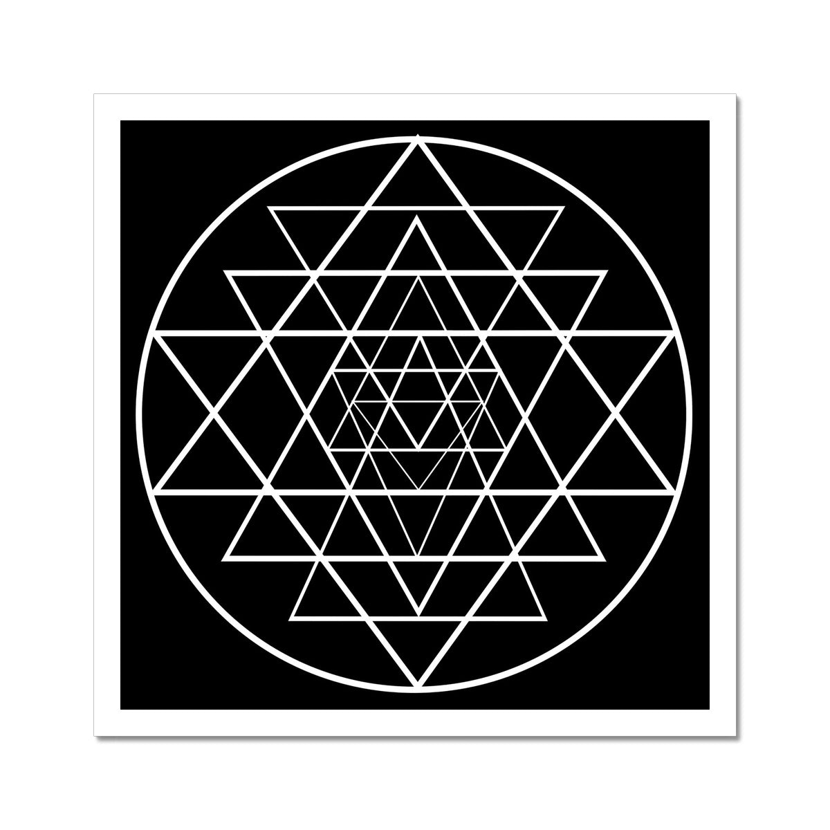 Shri Yantra Print C-Type Print - Nature of Flowers