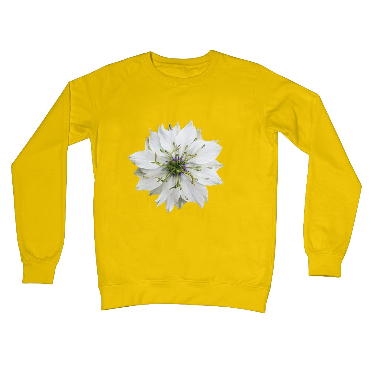 White Flower 'Nigella Love in the Mist' Crew Neck Sweatshirt