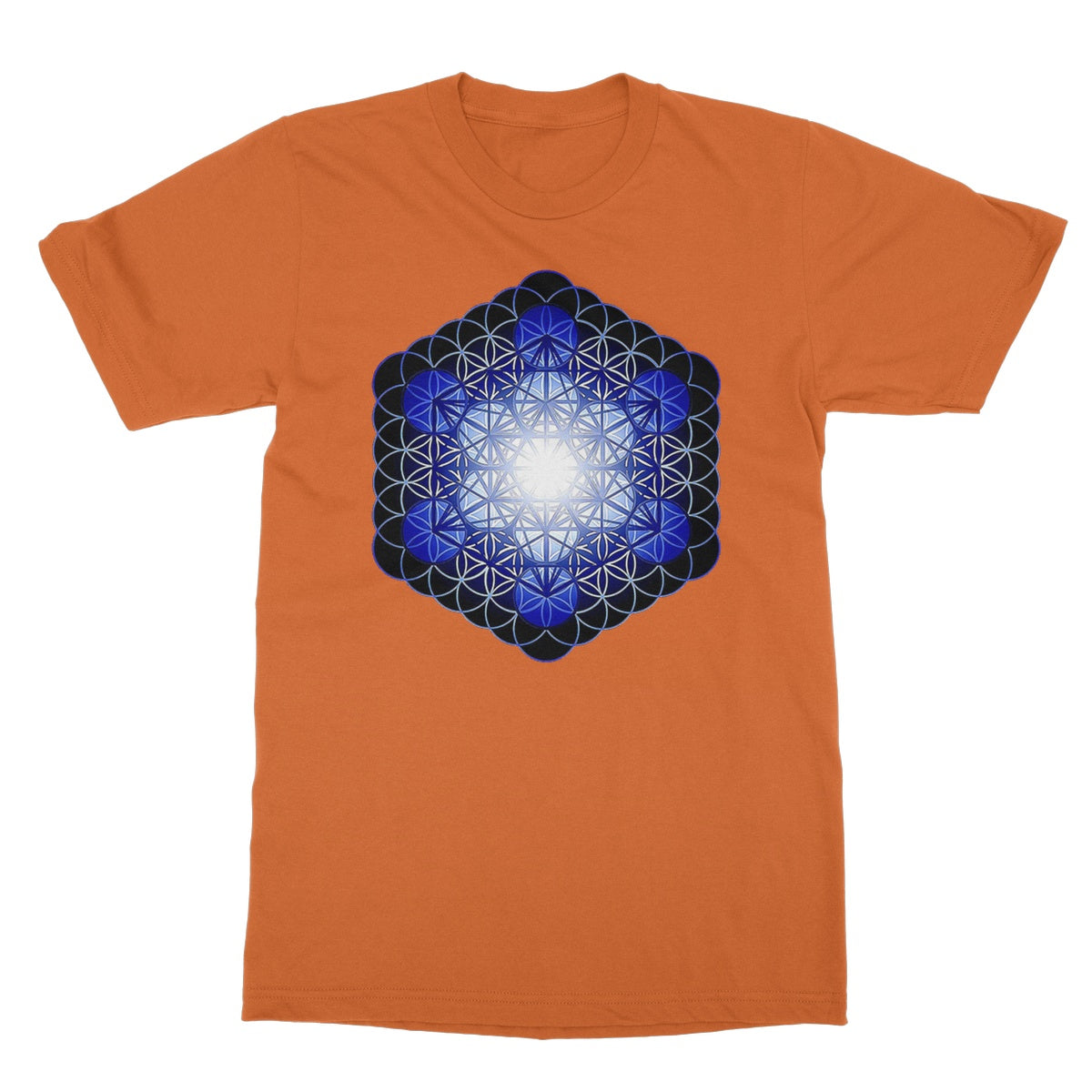 Fruit of Life Glow in Blue Softstyle T-Shirt