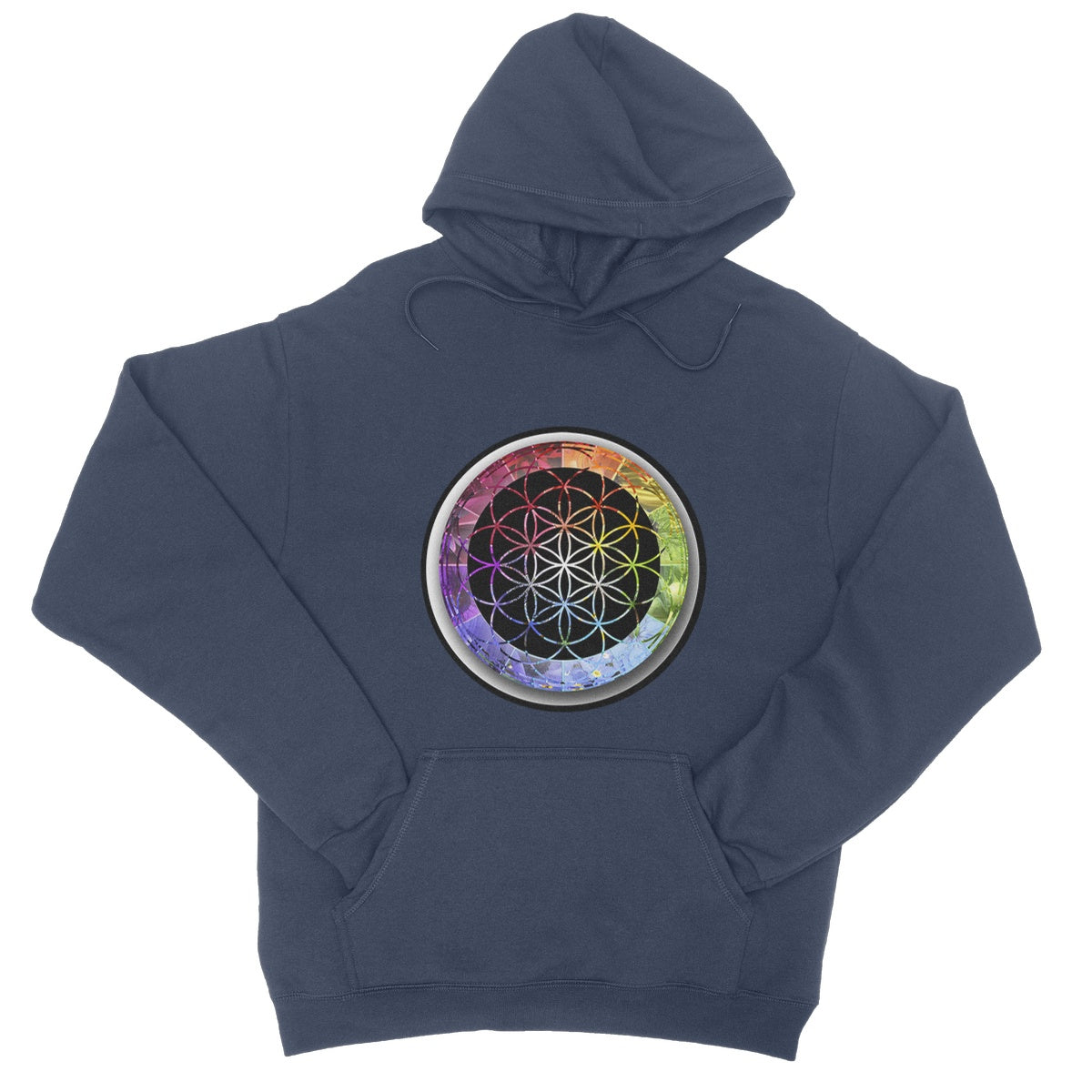 Flower of Life Rainbow College Hoodie - Nature of Flowers