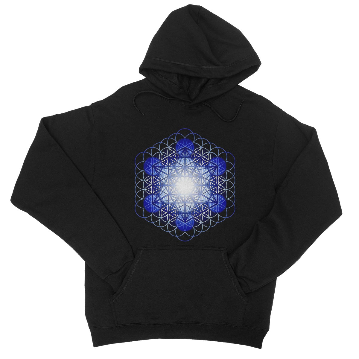 Fruit of Life Glow in Blue College Hoodie
