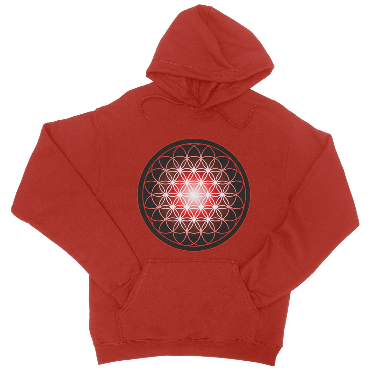 Flower of Life in Red College Hoodie