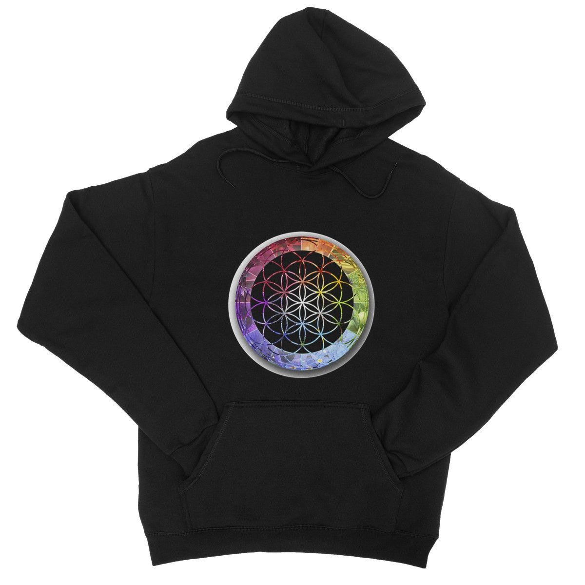Flower of Life Rainbow College Hoodie - Nature of Flowers