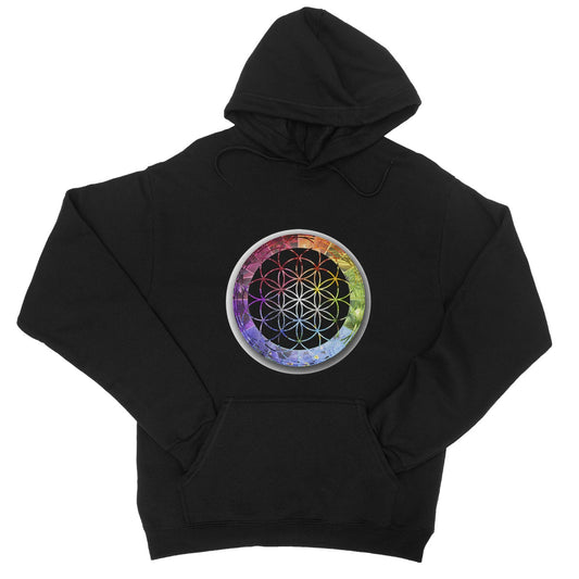 Flower of Life Rainbow College Hoodie - Nature of Flowers