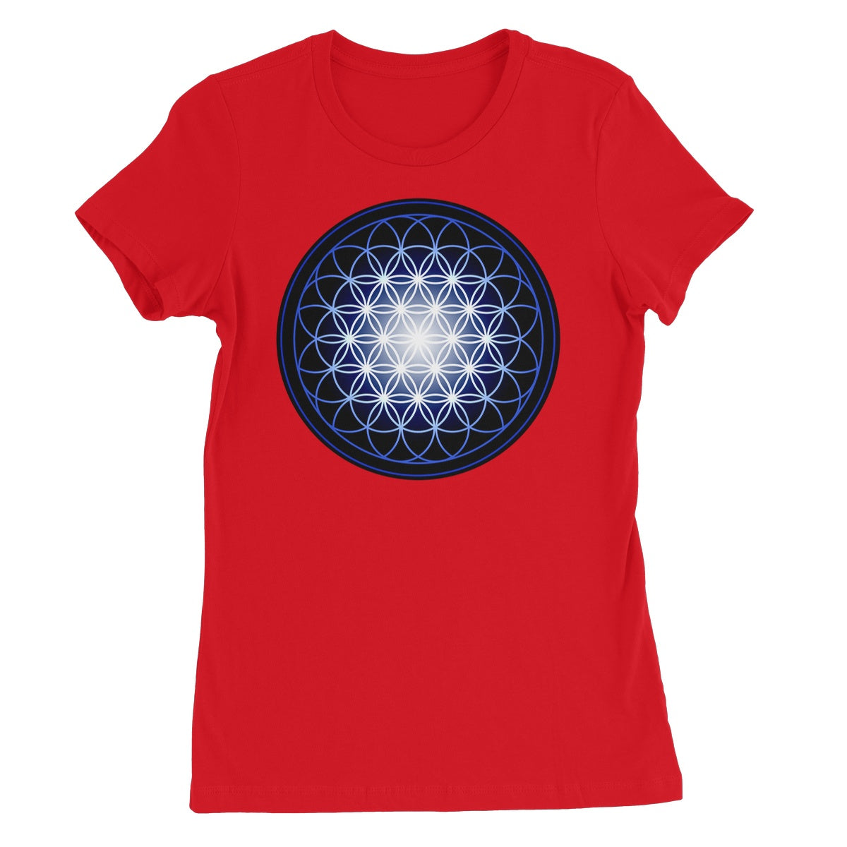 Flower of Life in Blue Women's T-Shirt - Nature of Flowers