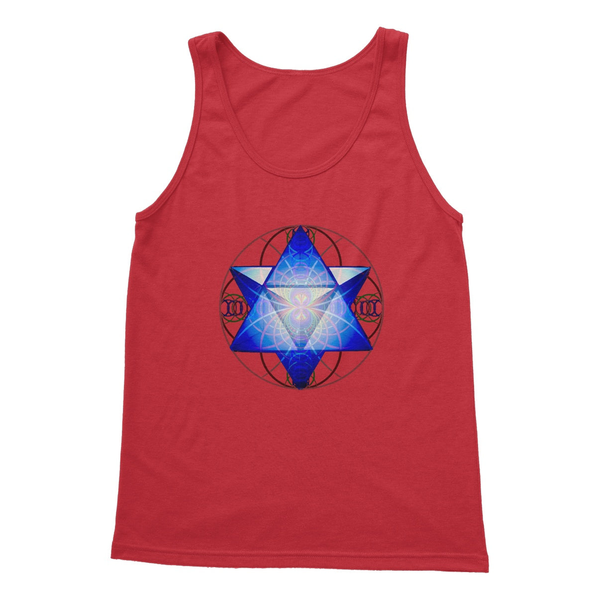 Merkaba Star Created With Sound Waves Softstyle Tank Top