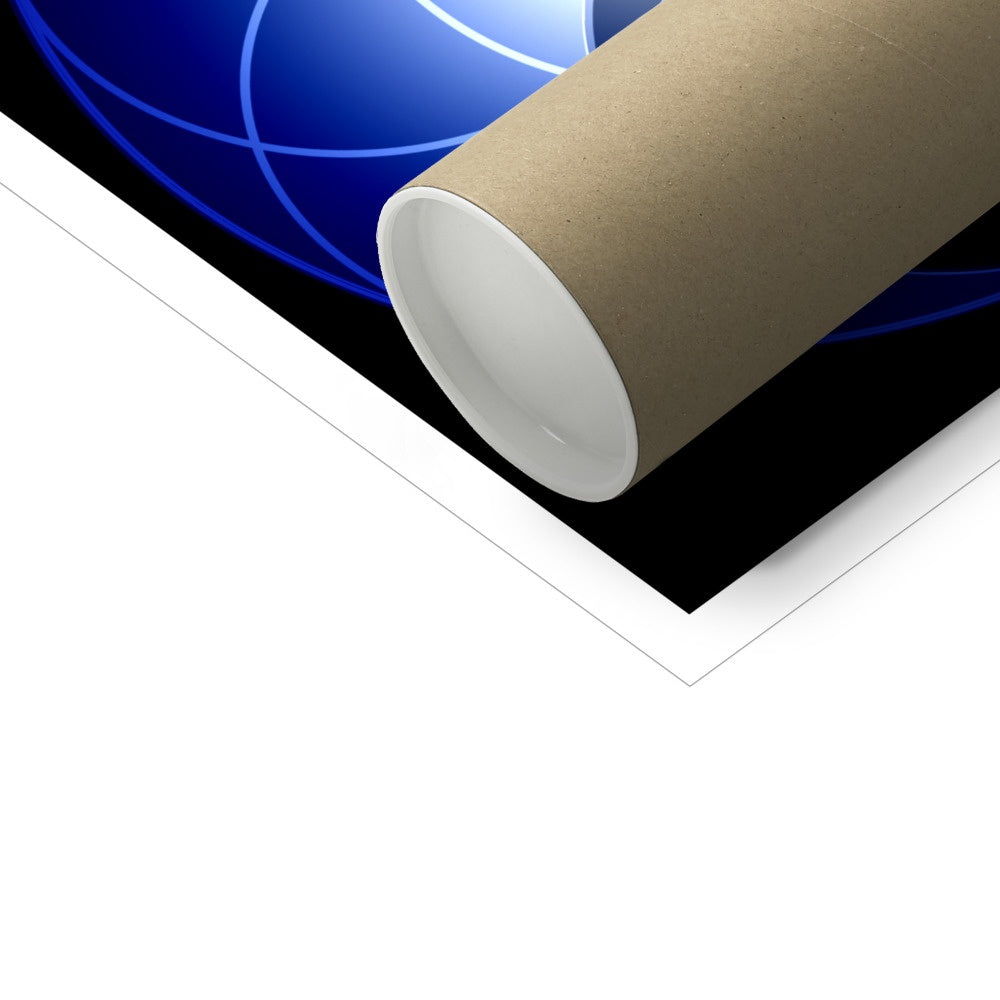 Yin Yang Seed of Life in blue C-Type Print