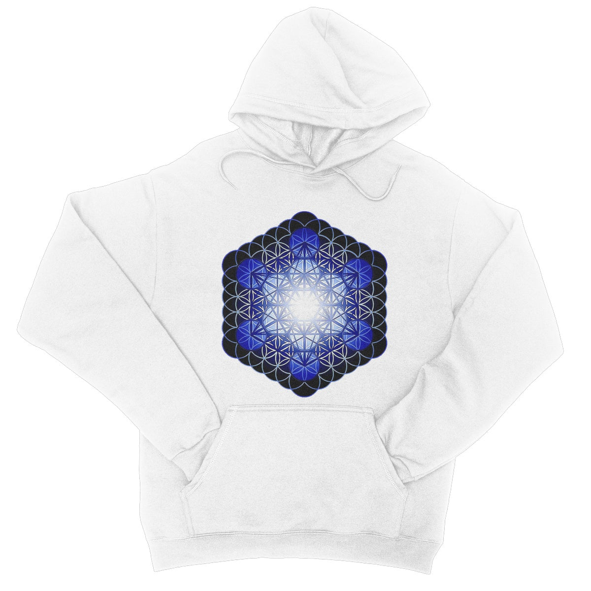Fruit of Life Glow in Blue College Hoodie