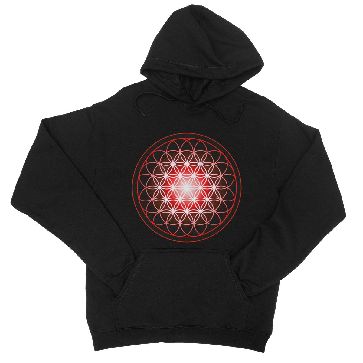 Flower of Life in Red College Hoodie