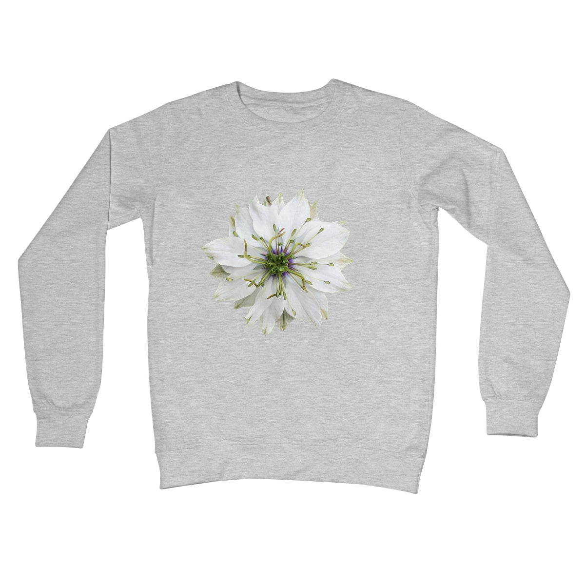 White Flower 'Nigella Love in the Mist' Crew Neck Sweatshirt