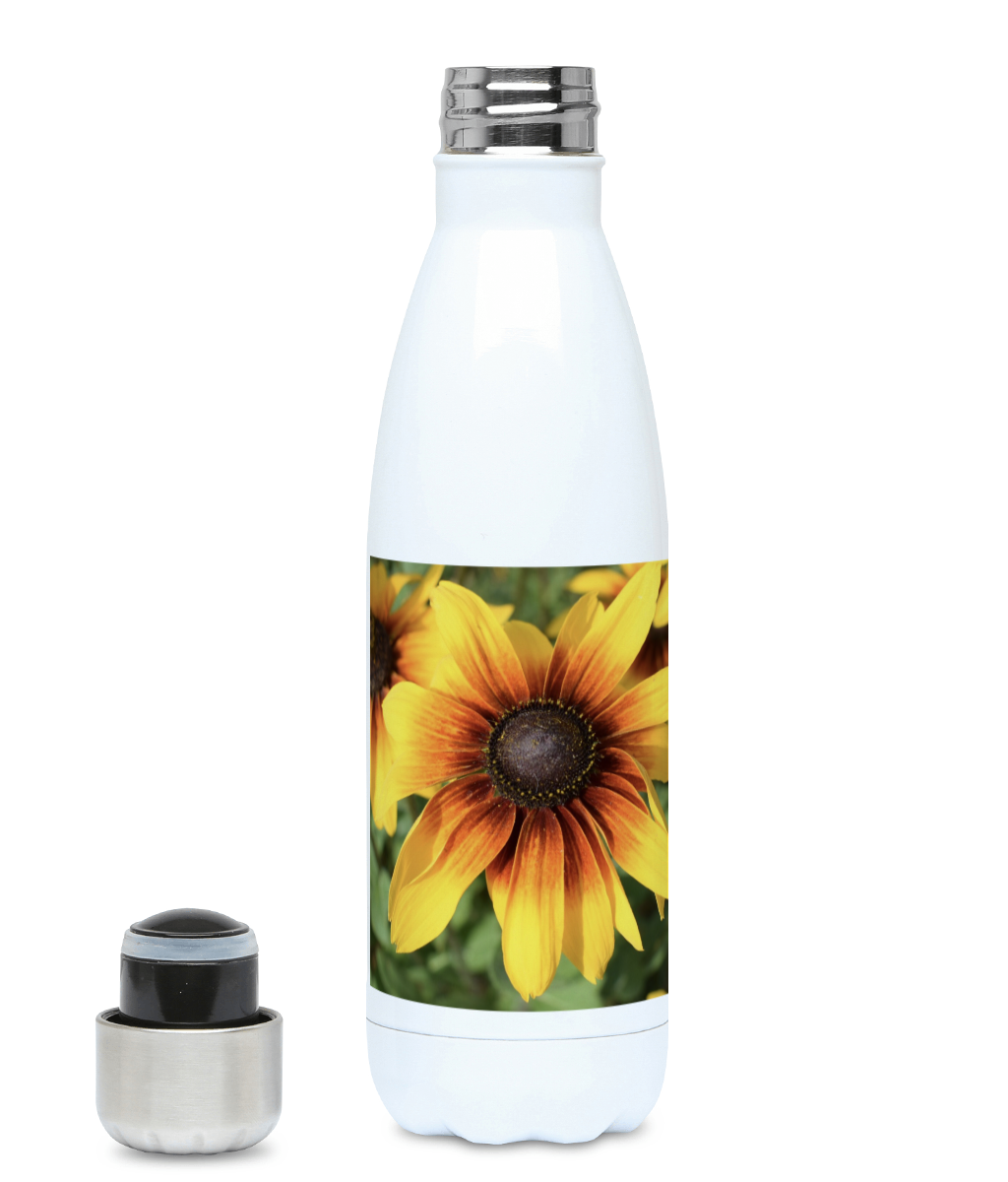 "Bursting with colour" Yellow Flower 500ml Water Bottle - Nature of Flowers