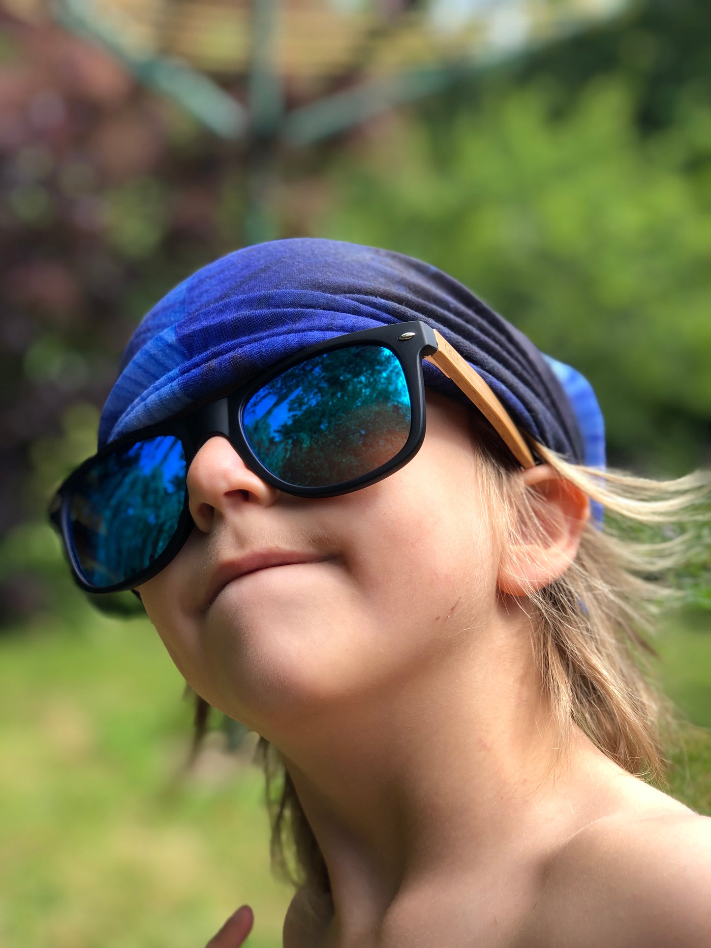 Blue Flower Neck Gaiter - Nature of Flowers