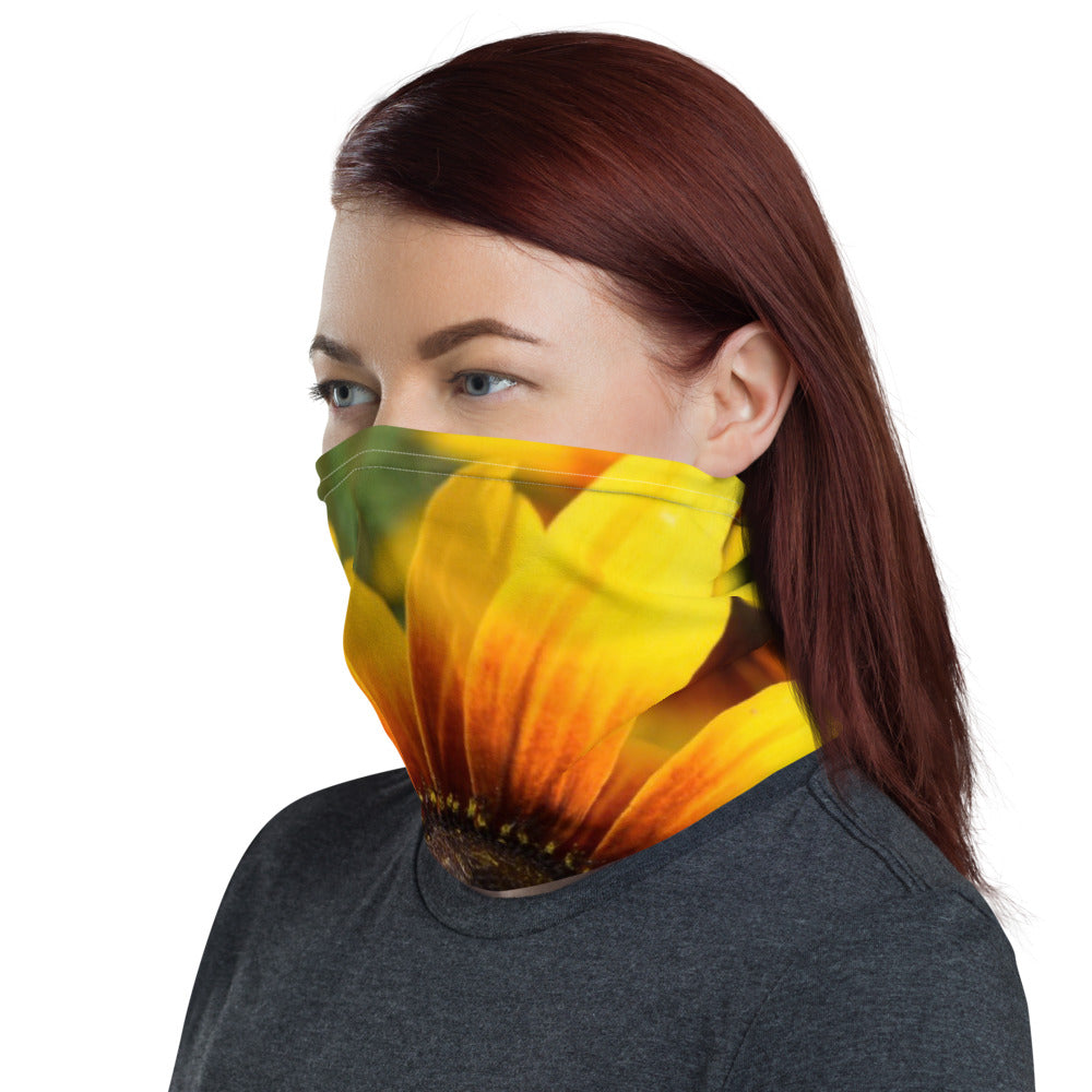 Yellow Flower Neck Gaiter - Nature of Flowers