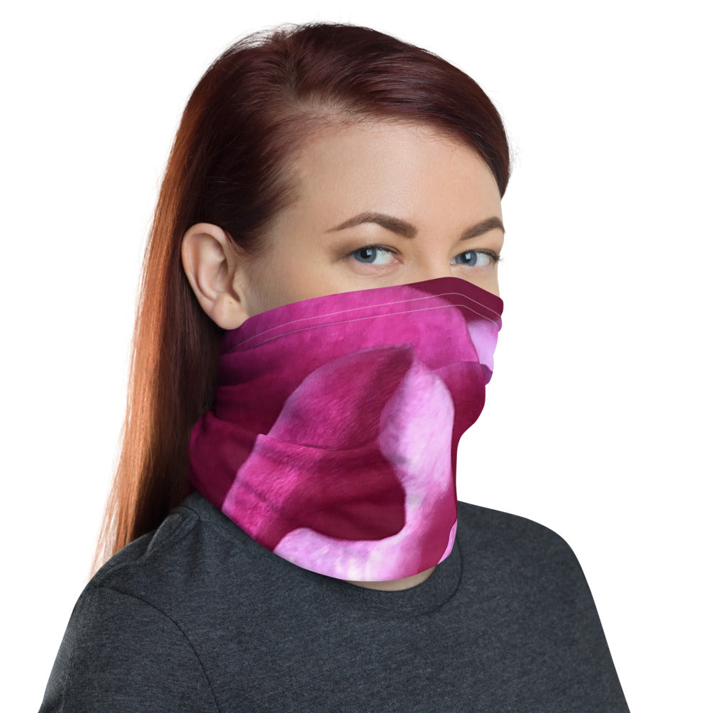 Pink Rose Flower Neck Gaiter - Nature of Flowers