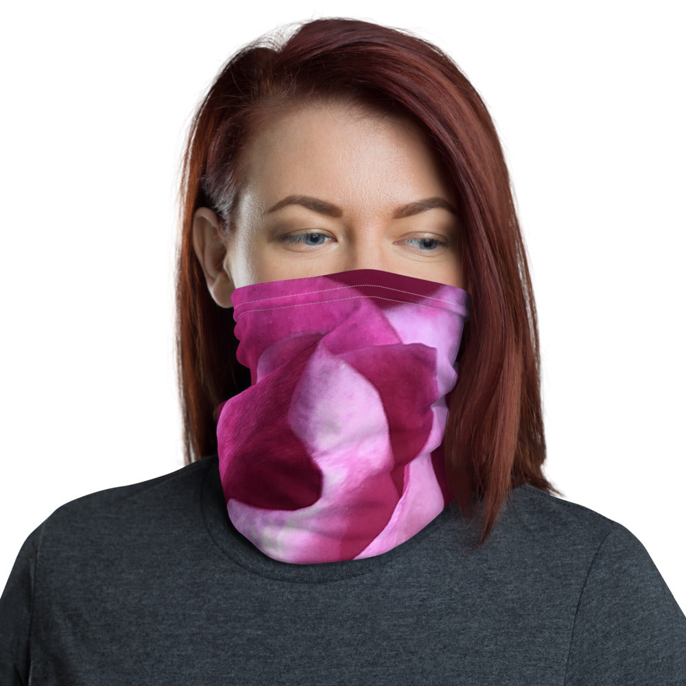 Pink Rose Flower Neck Gaiter - Nature of Flowers