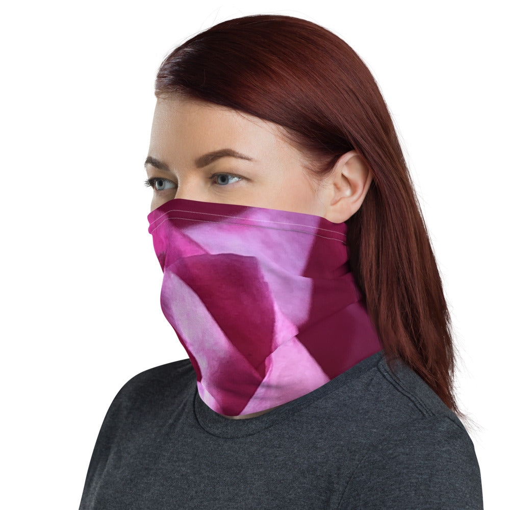 Pink Rose Flower Neck Gaiter - Nature of Flowers