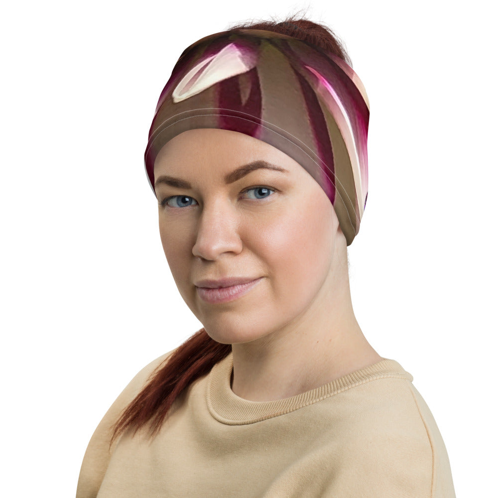 Pink Dahlia Flower Neck Gaiter - Nature of Flowers