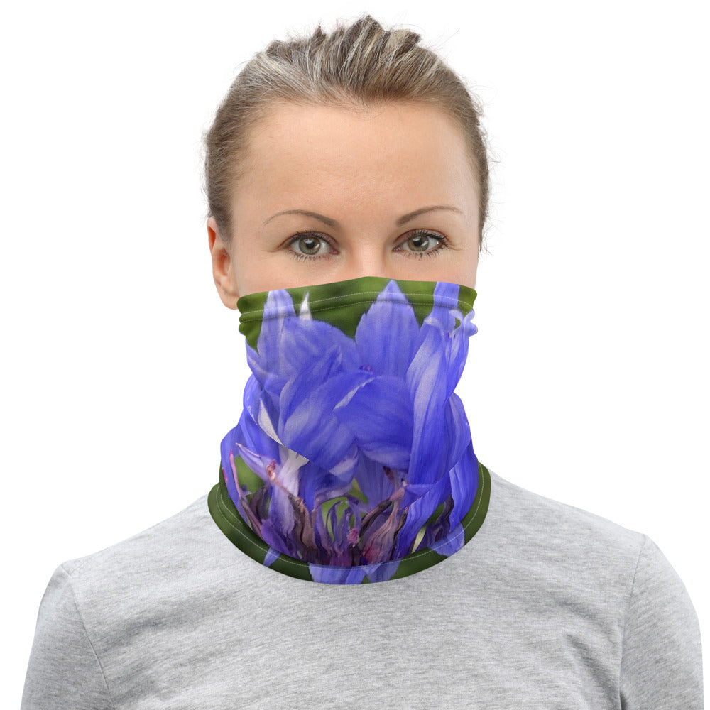 Blue Cornflower Neck Gaiter - Nature of Flowers